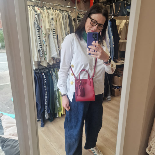 Marella Maroon Small Crossbody Bag