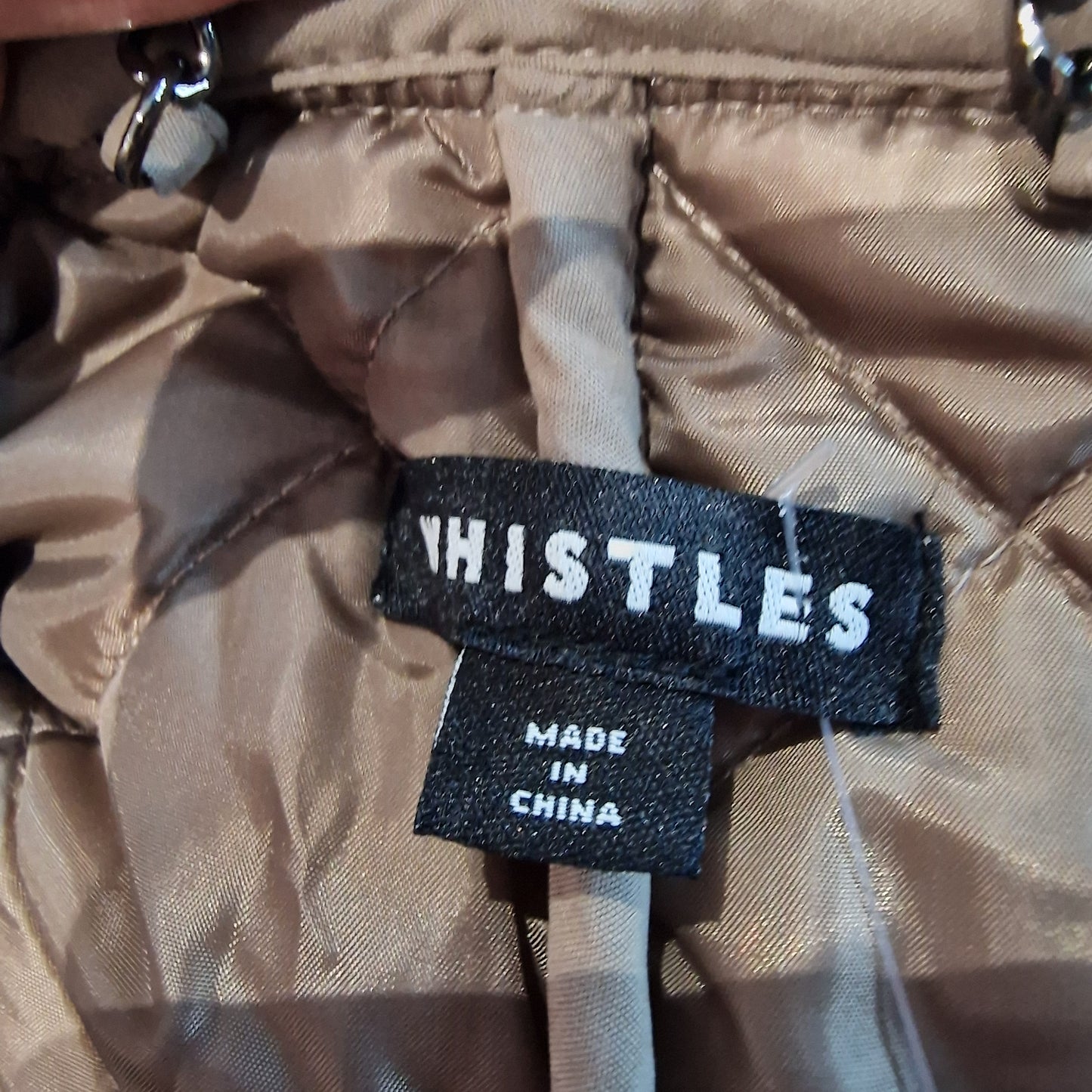 Whistles Taupe Quilted Coat - 12