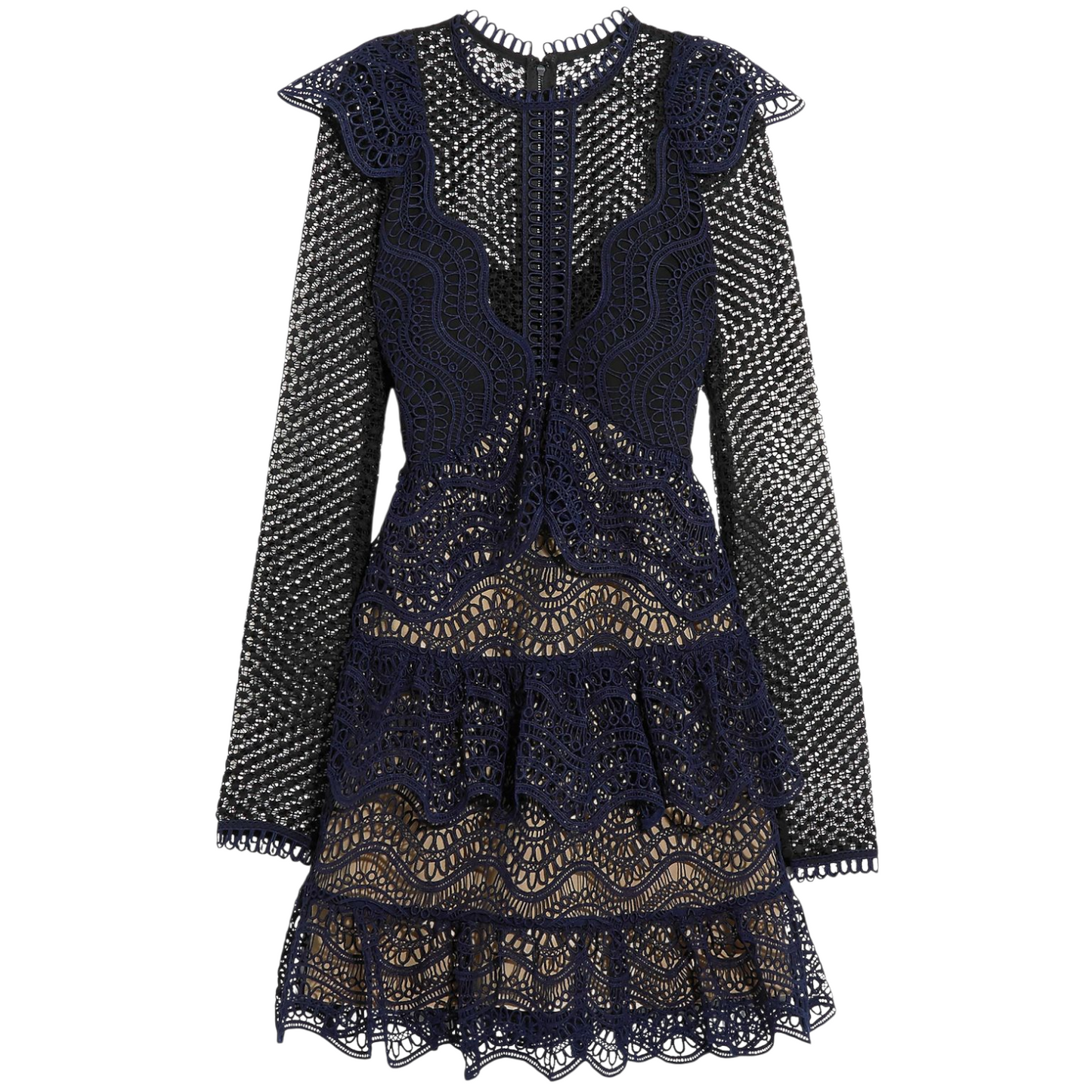 Self Portrait Tiered Lace Dress - 12