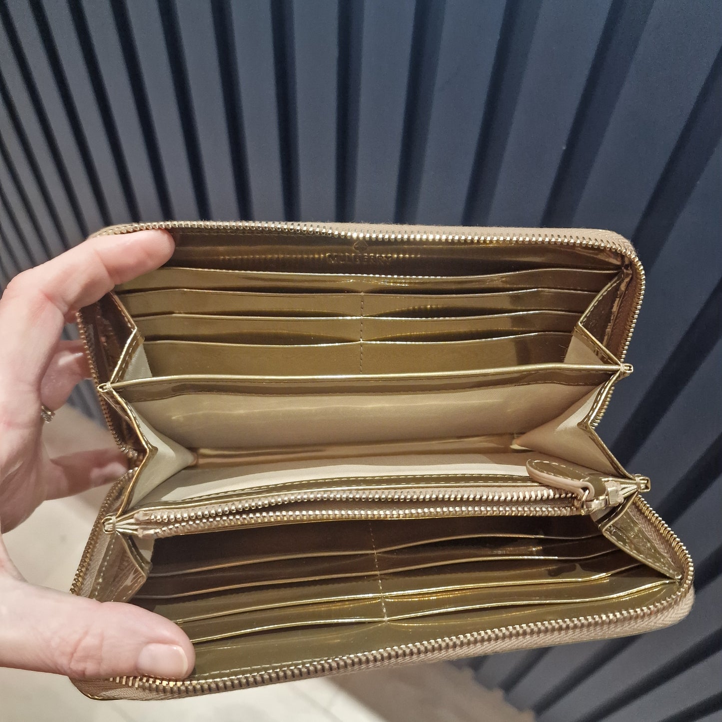 Mulberry Gold Zip Wallet