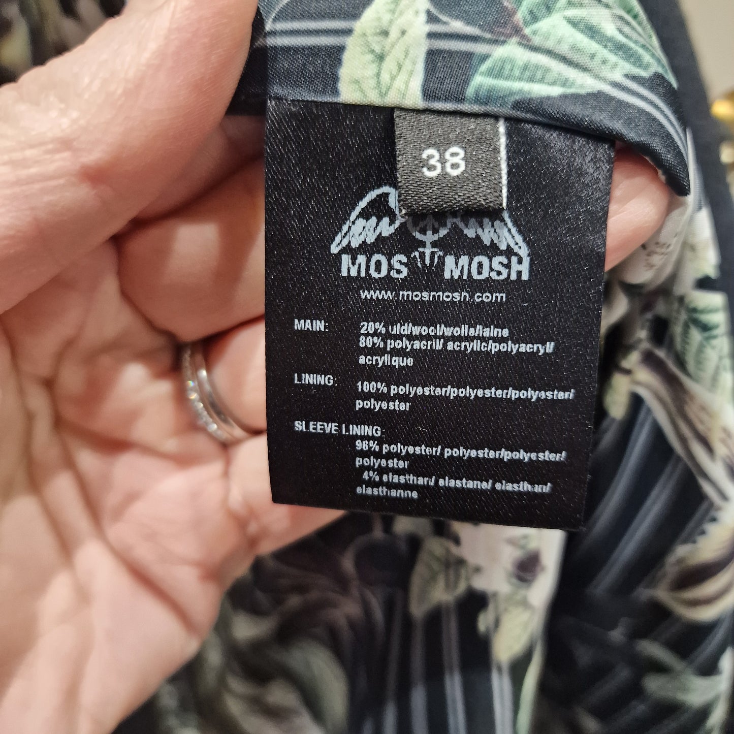 Mos Mosh Navy Long Line Jacket