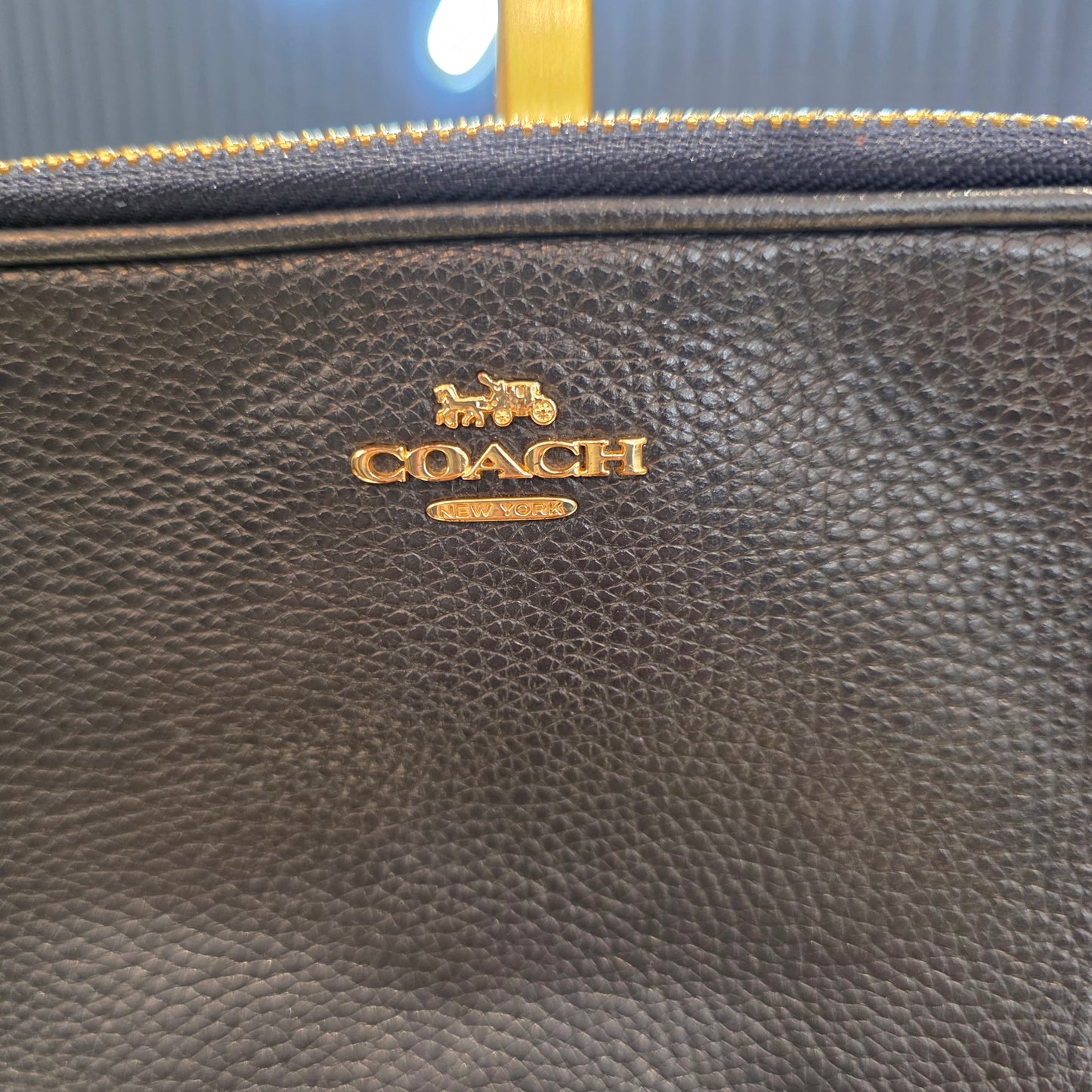 Coach Double Zip Crossbody Bag - Navy
