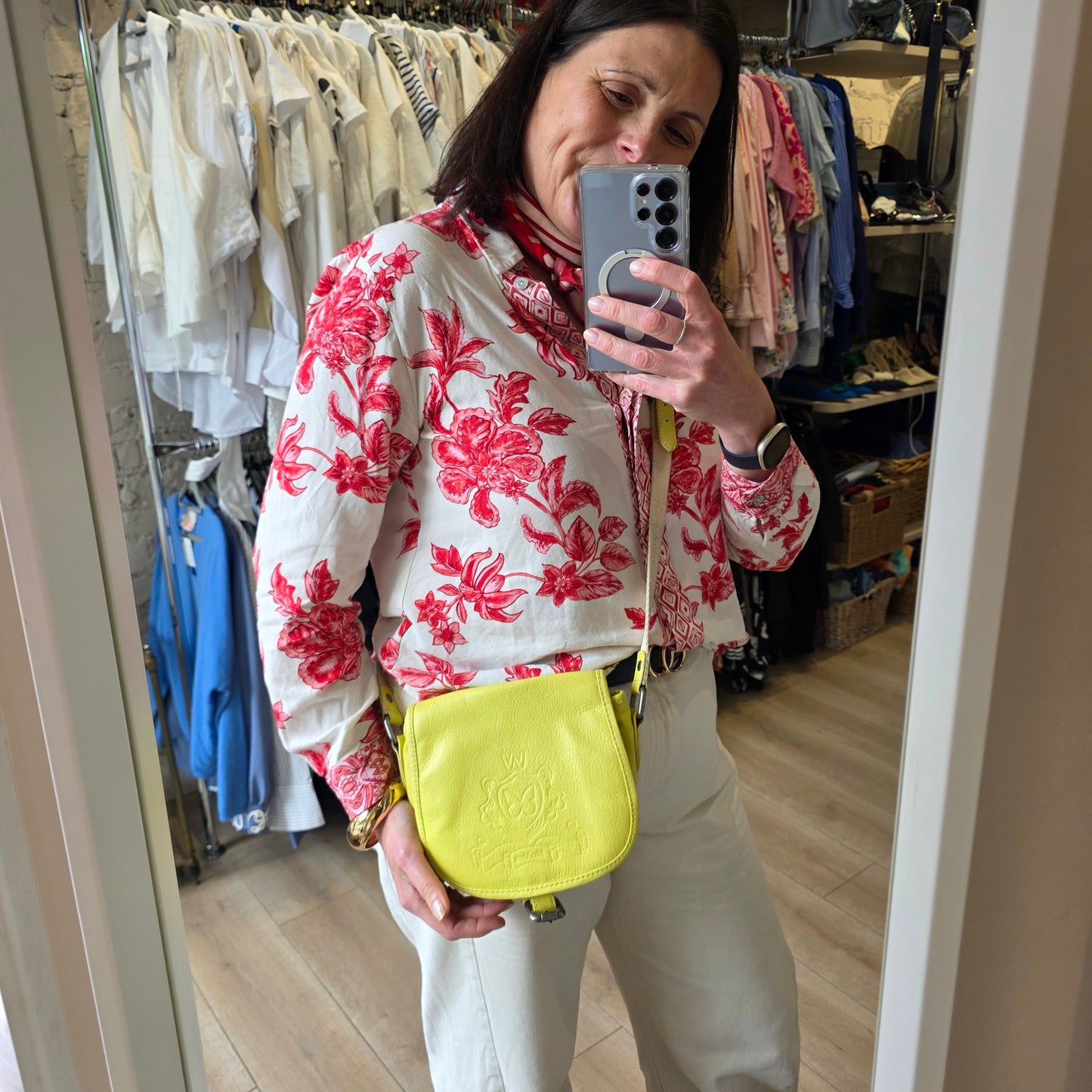 Weekend Max Mara Lemon Leather Crossbody Bag