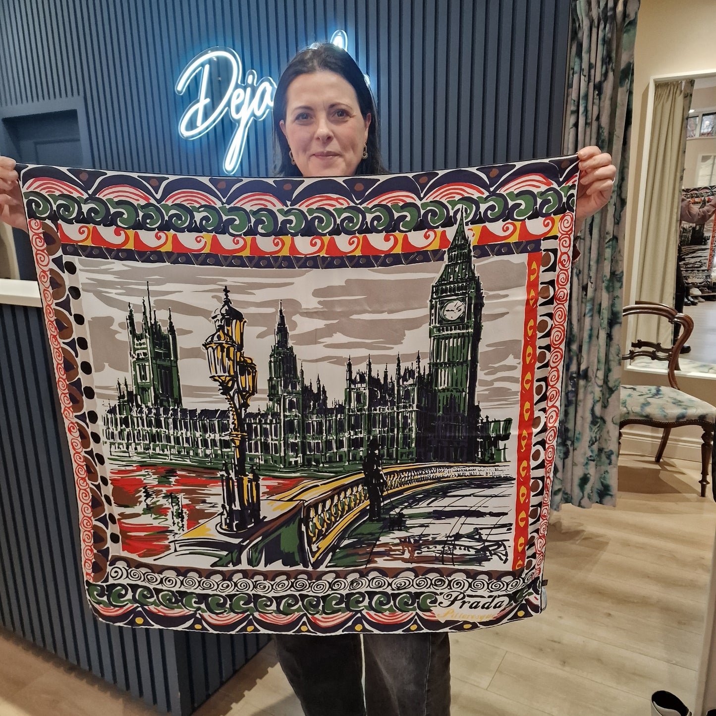 Prada Pittoresque 90 x 90 Silk Scarf