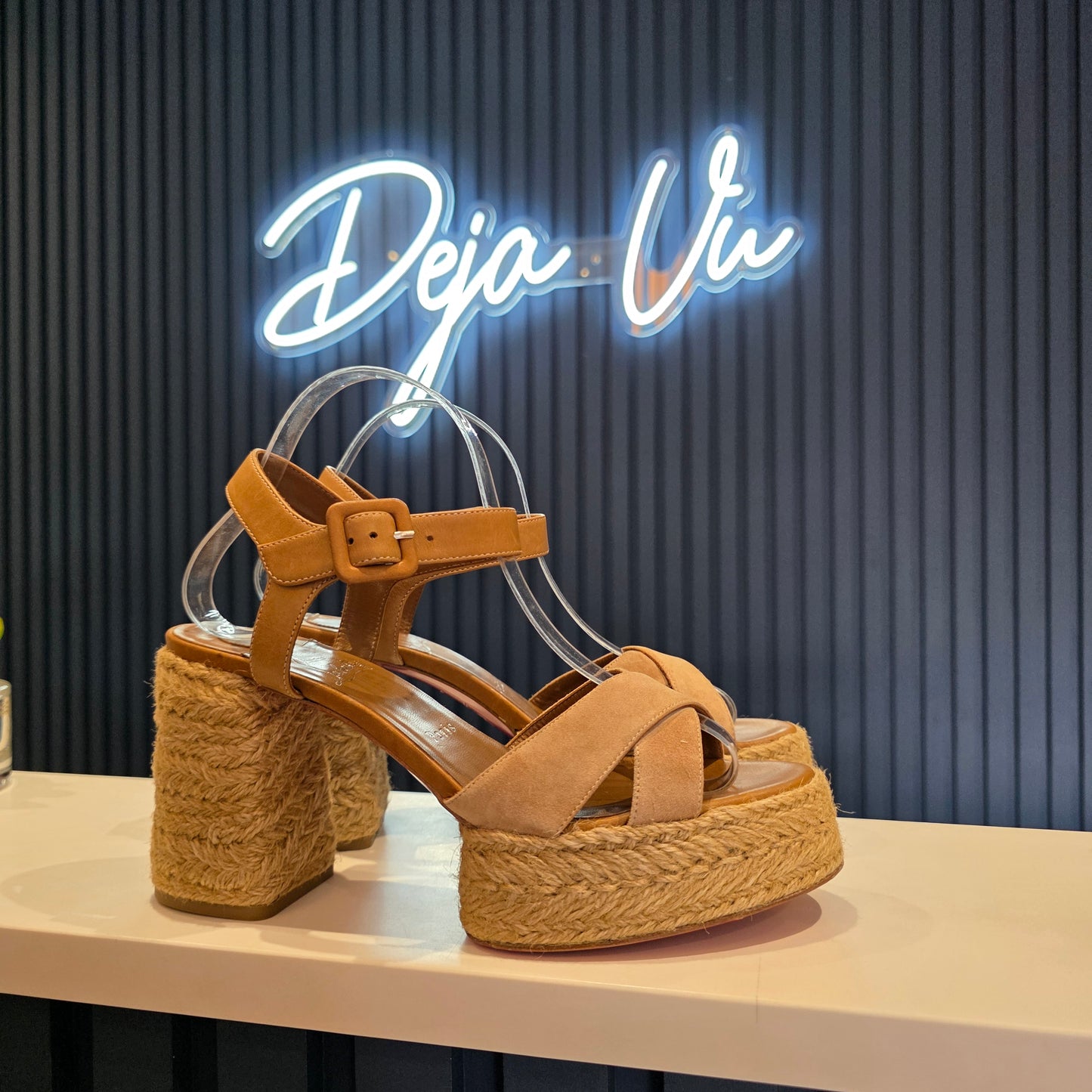 Christian Louboutin Calakala 70 Espadrille Platform Sandals - 39/6