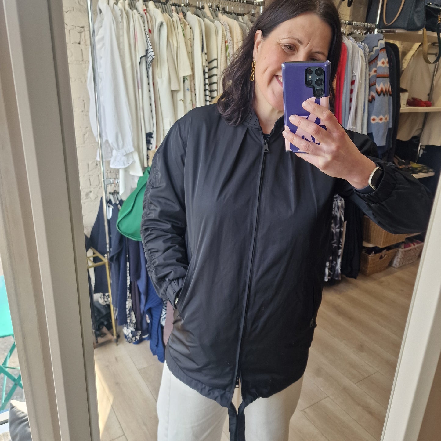 Marc Cain Black Long Sleeve Coat - 12