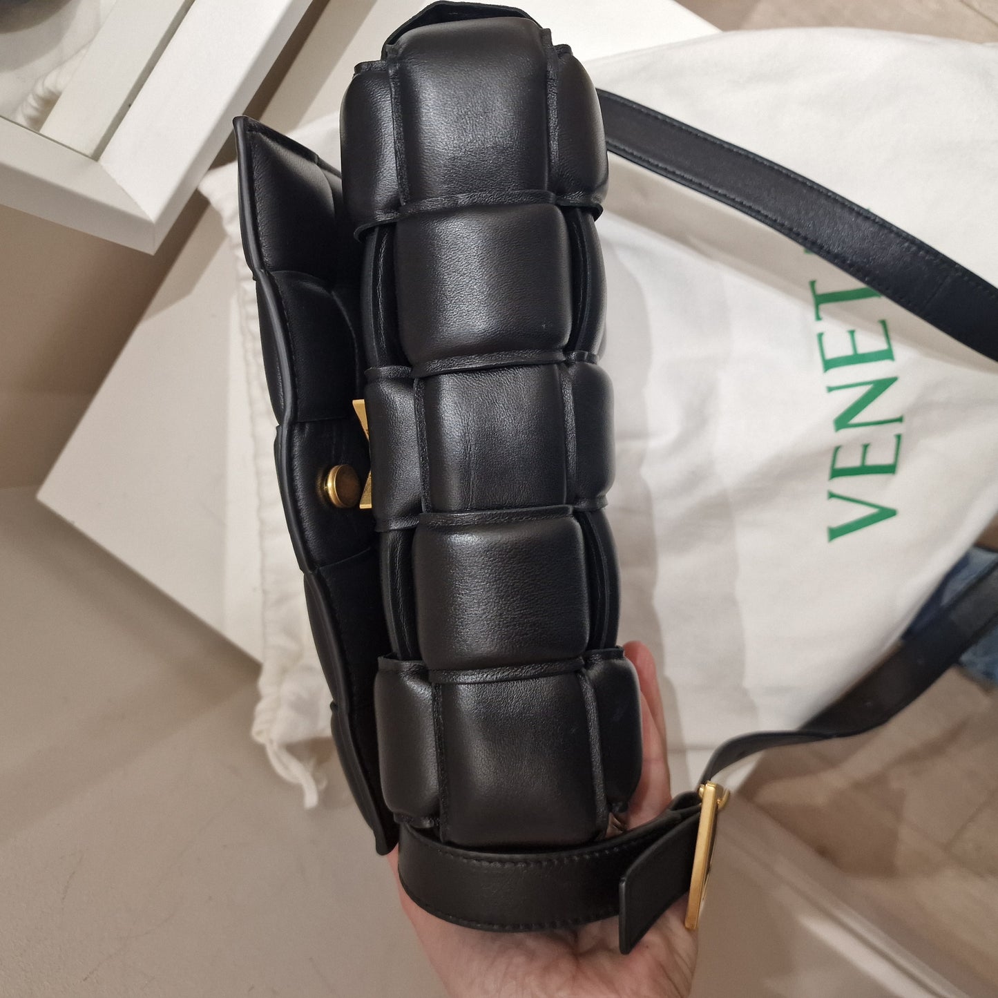 Bottega Veneta Black Cassette Bag