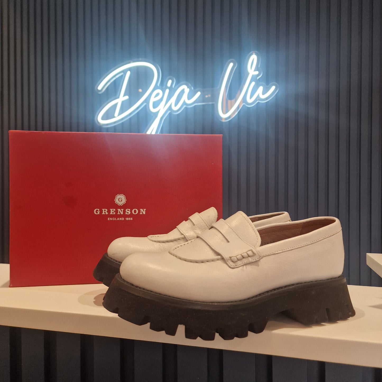 Grenson Hattie White Chunky  Loafers - 6