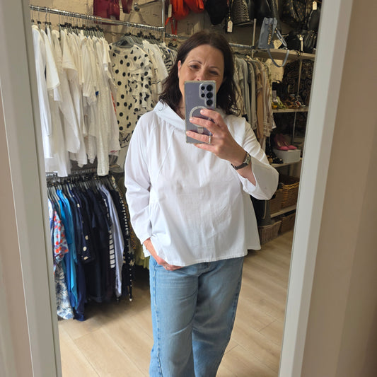 158C White Cotton Tunic - 14