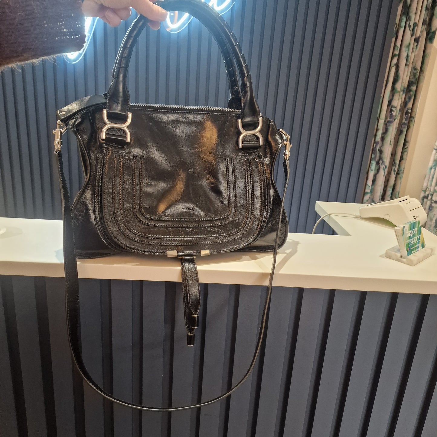 Chloe Marcie Black Leather Bag
