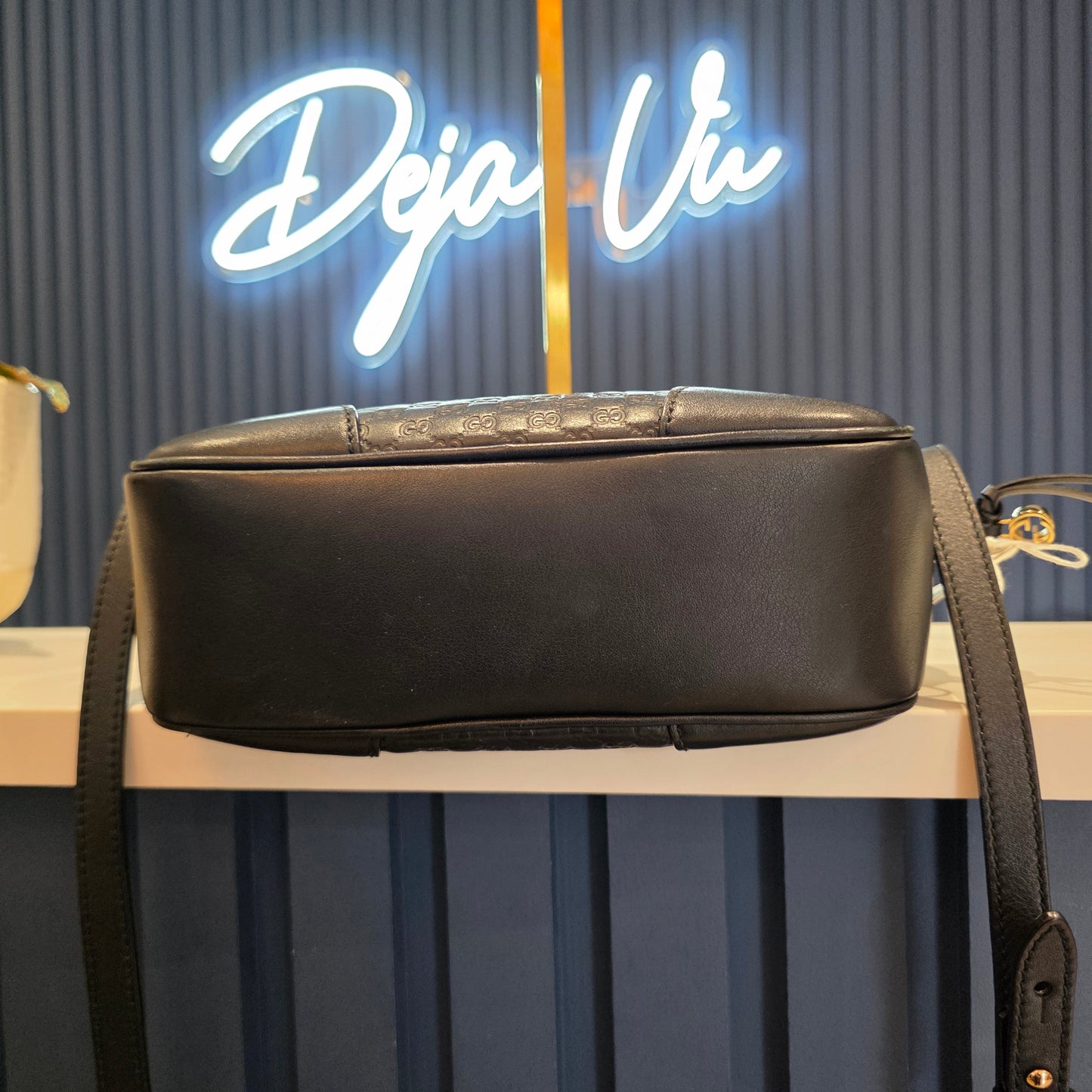 Gucci Bree Camera Bag Micro GG Guccissima - Black