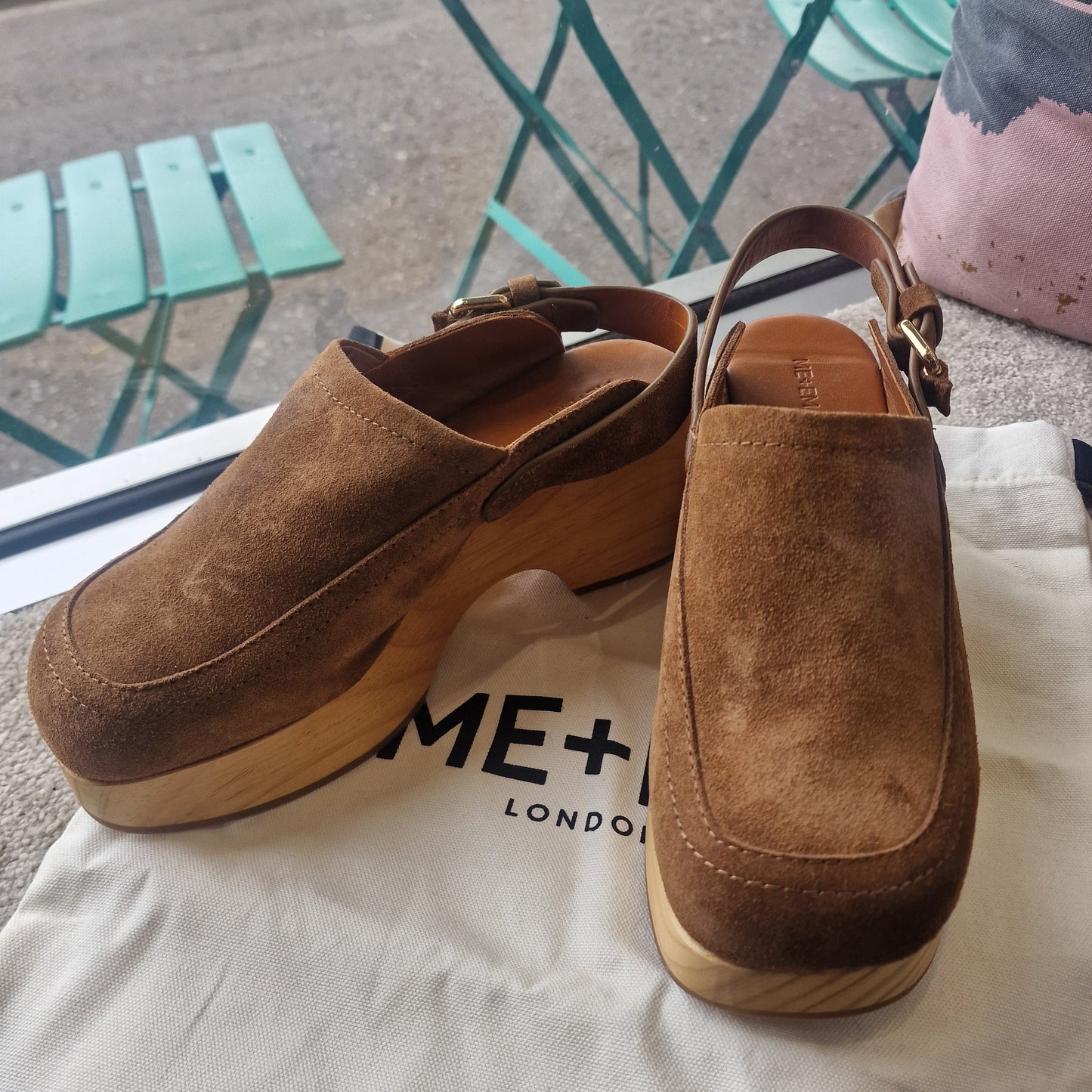 Me and Em Brown Suede Clogs - 7