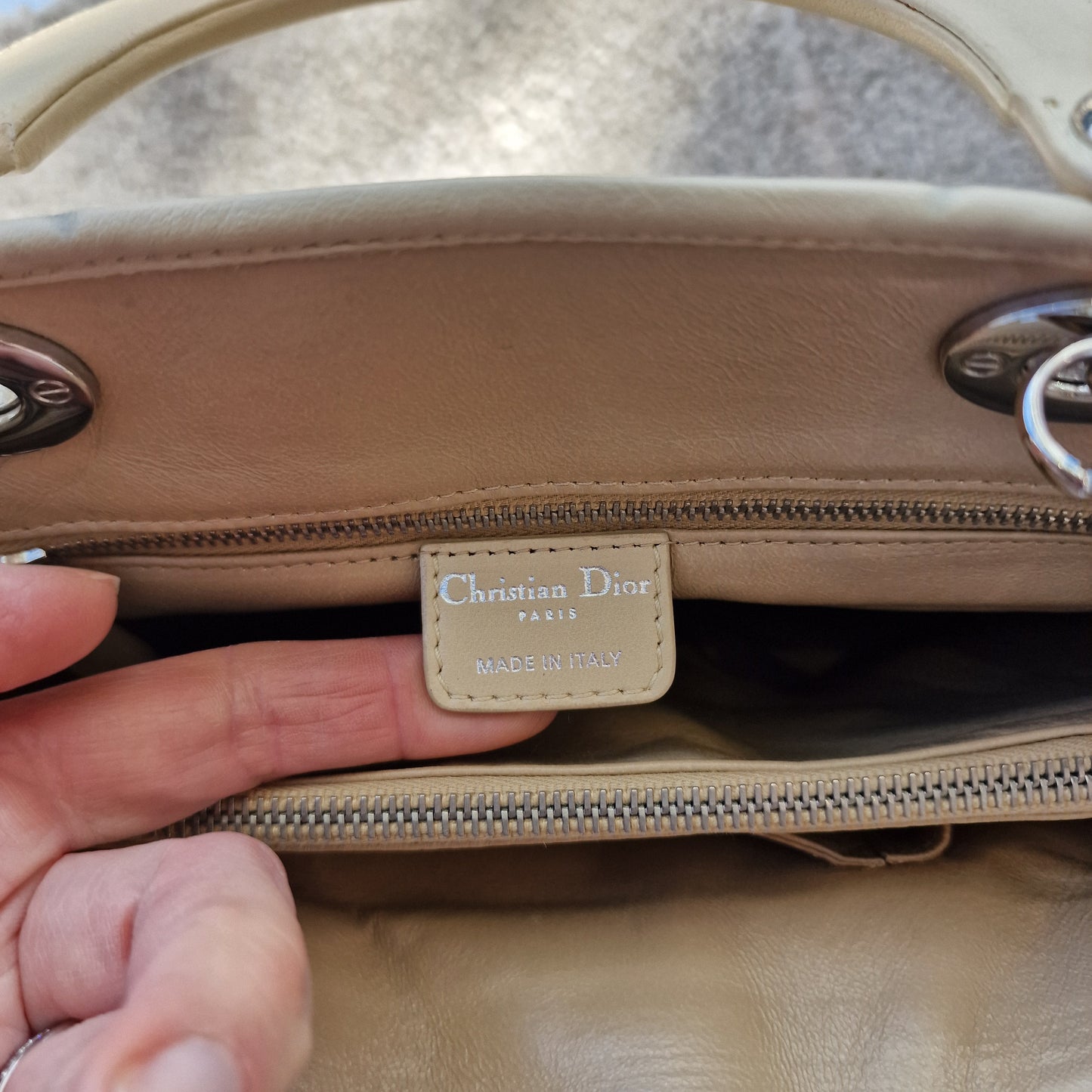 Lady Dior Avenue Bag, Beige