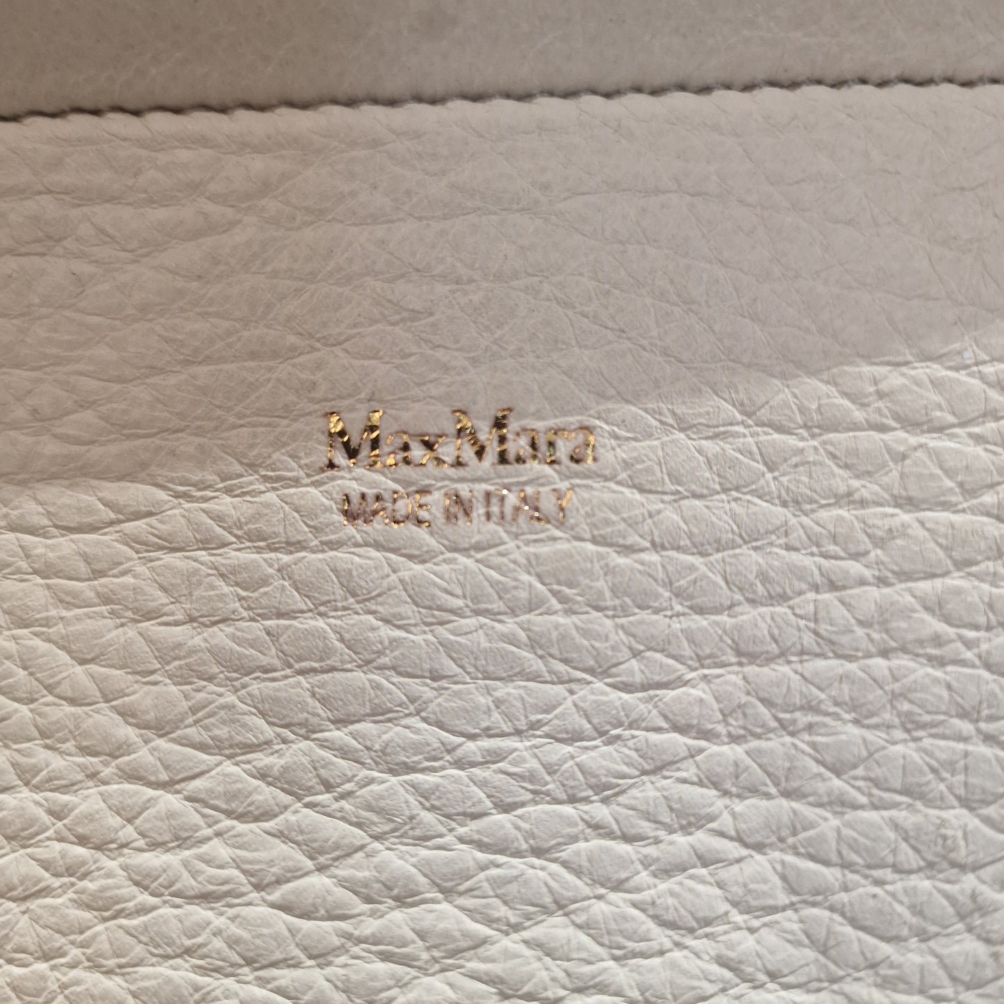 Max Mara Cream Leather Bag