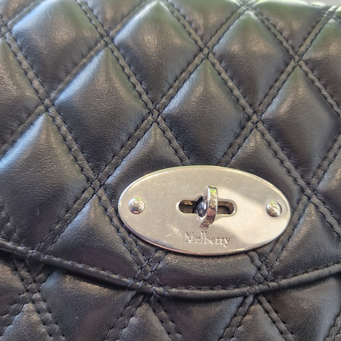 Mulberry Black Quilted Bag