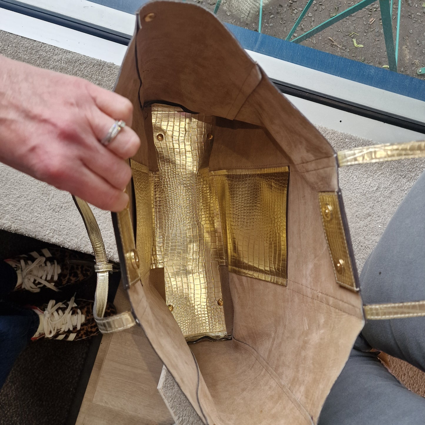 Russell and Bromley Gold Shopper