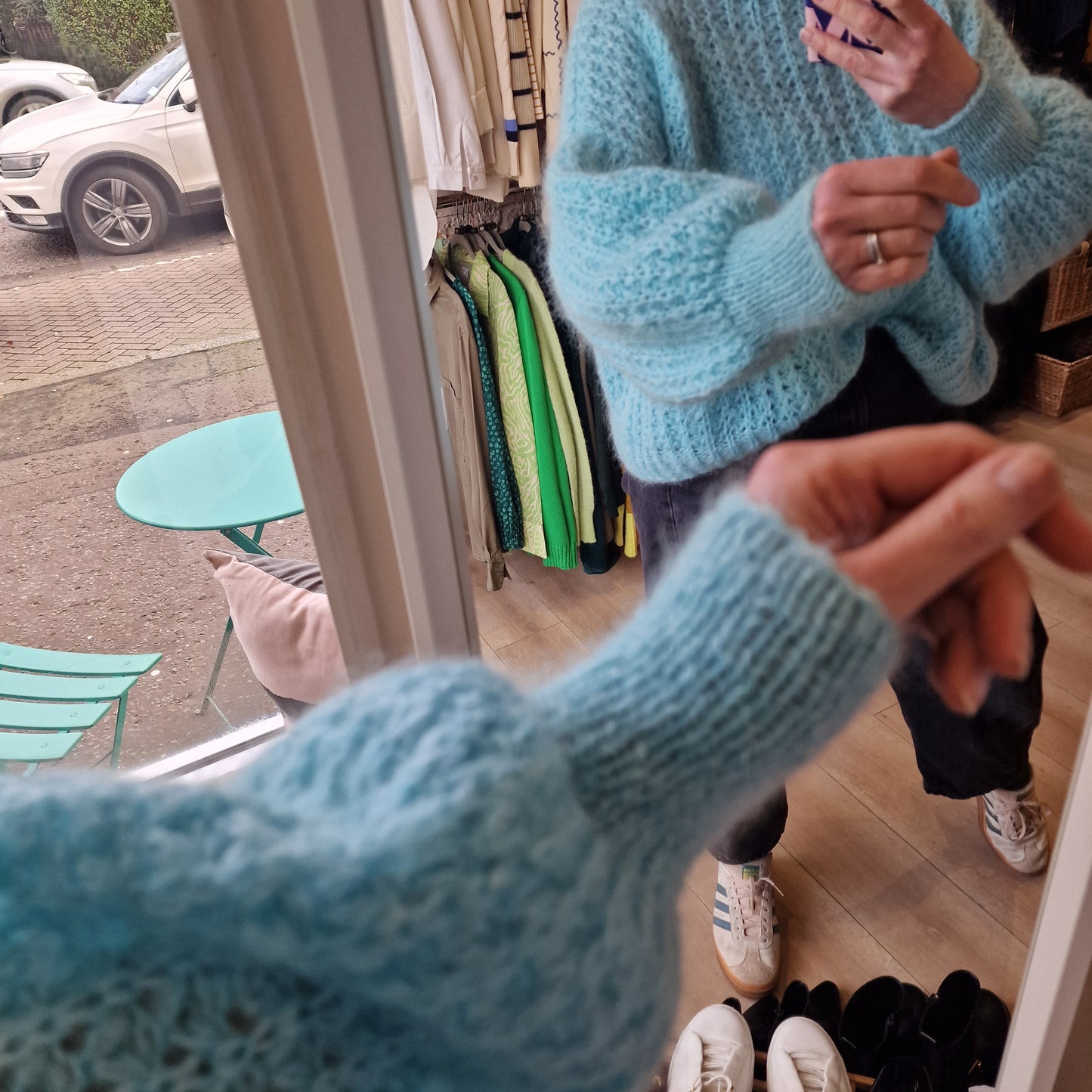 Rouyer Light Blue Handmade Jumper - One Size