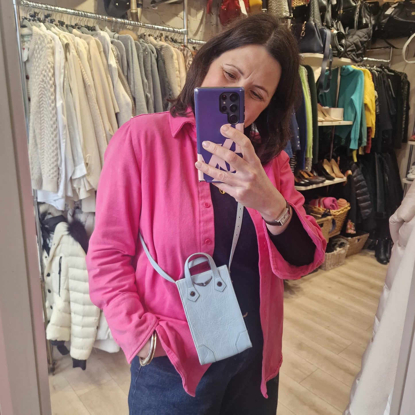 Zadig & Voltaire Baby Blue Phone Case Bag