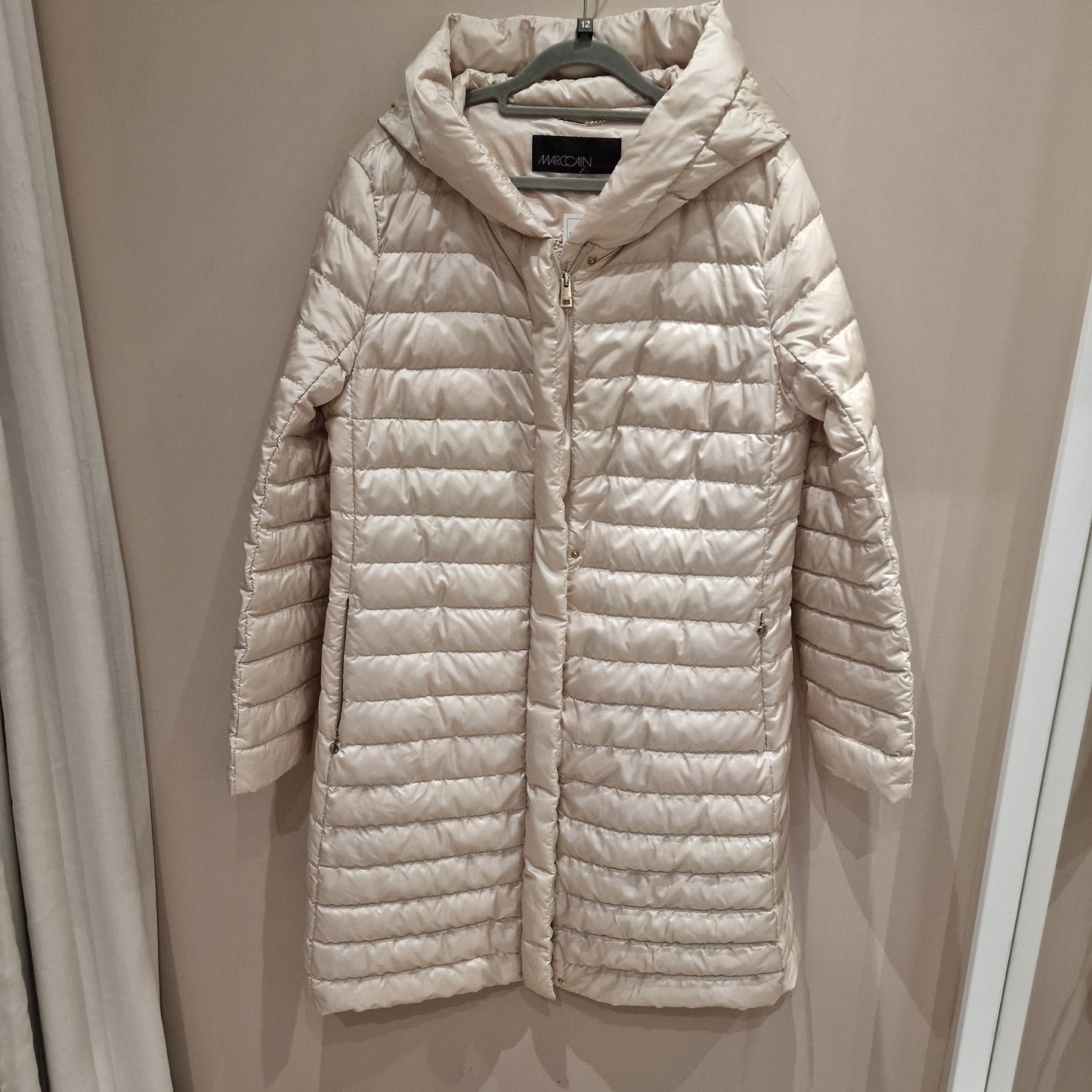 MarcCain Pale Gold Ultralight Padded Coat - UK 12