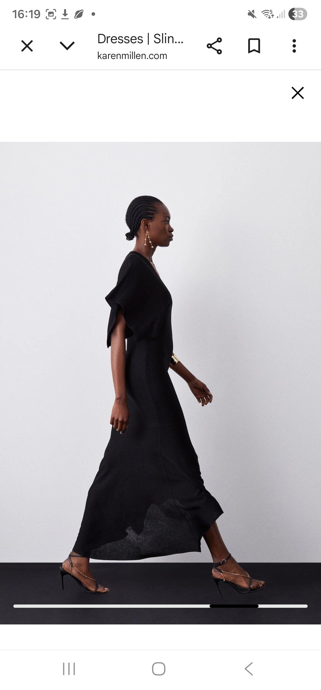 Karen Millen Batwing Knit Maxi Dress - L