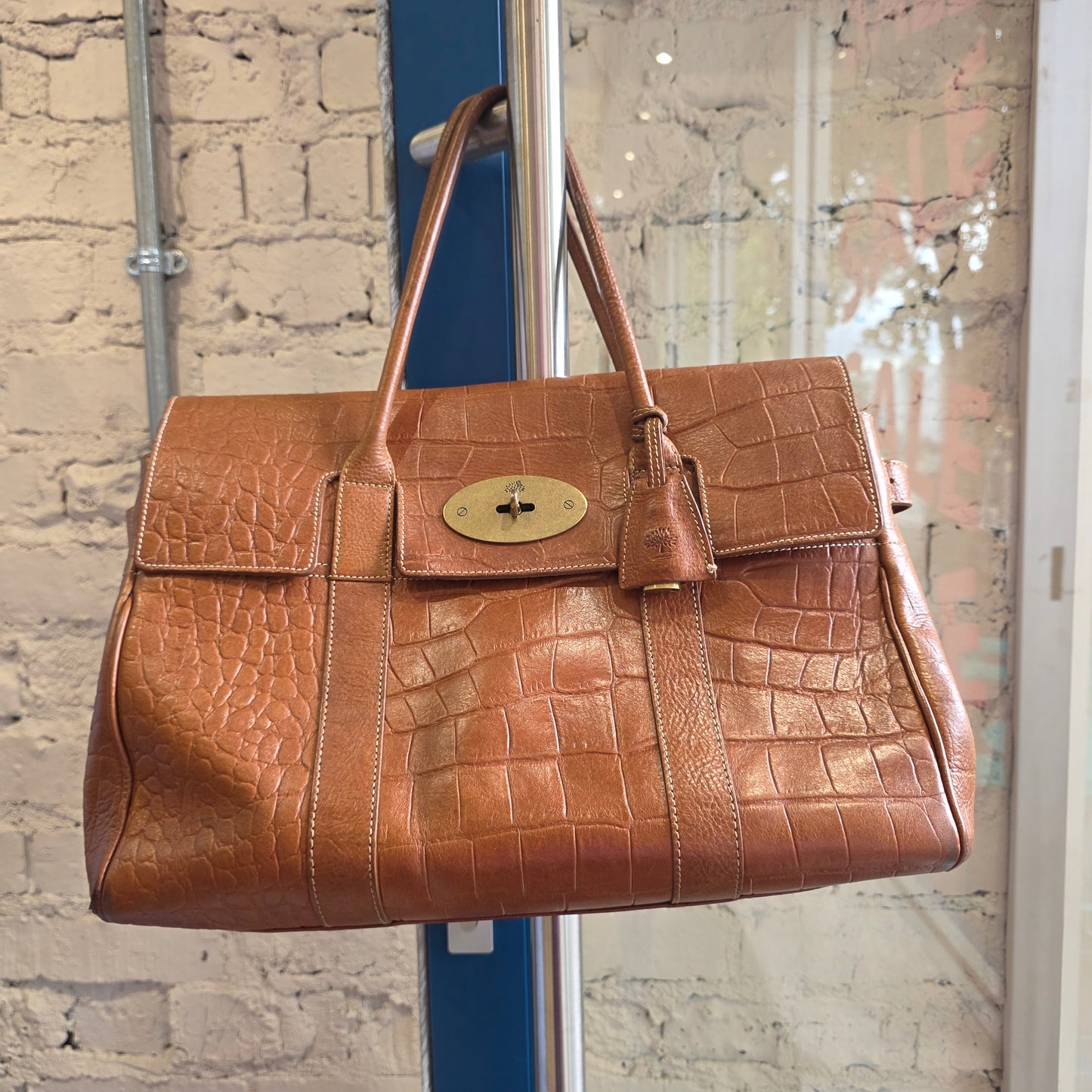 Mulberry Croc Tan Bayswater