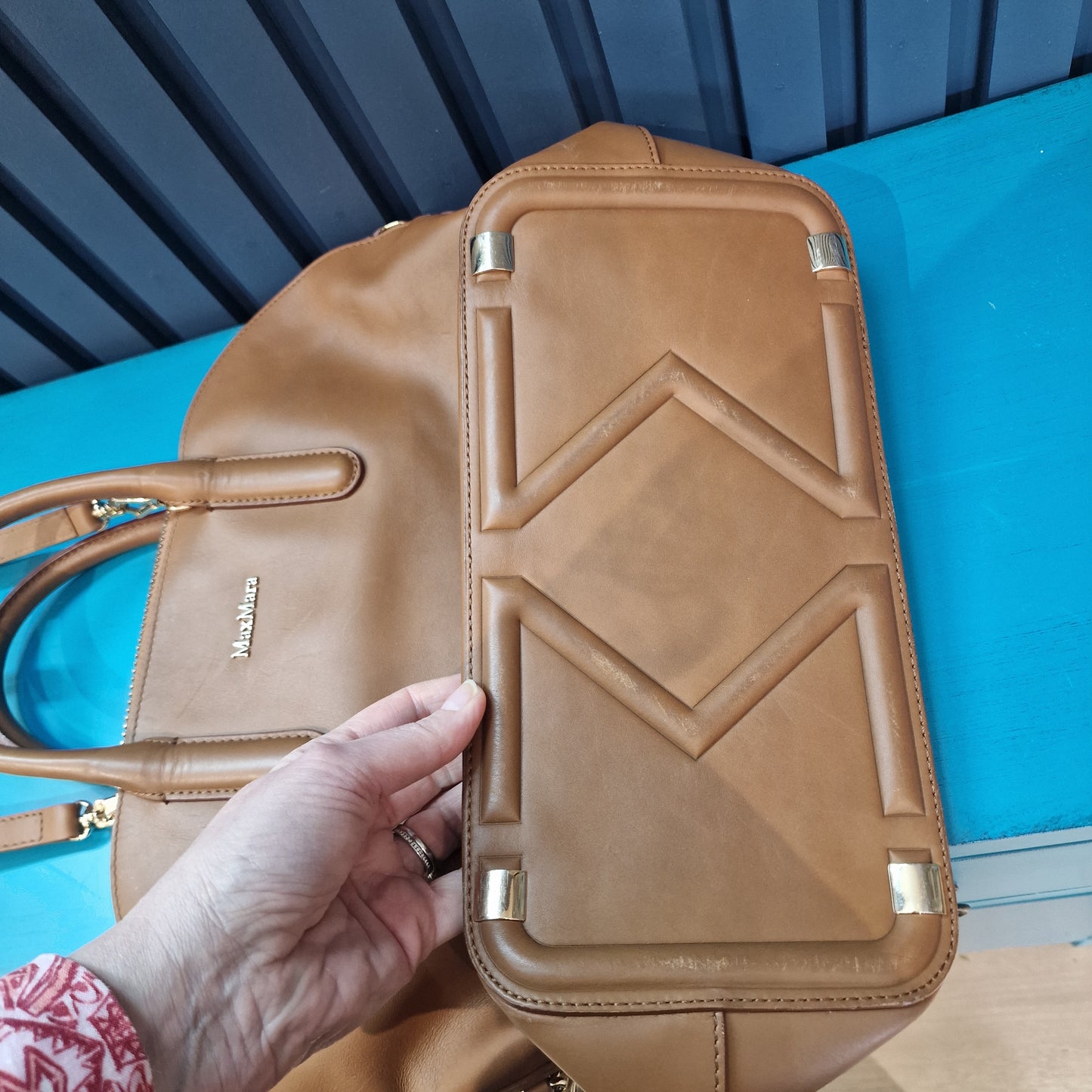 Max Mara Tan Leather Bag