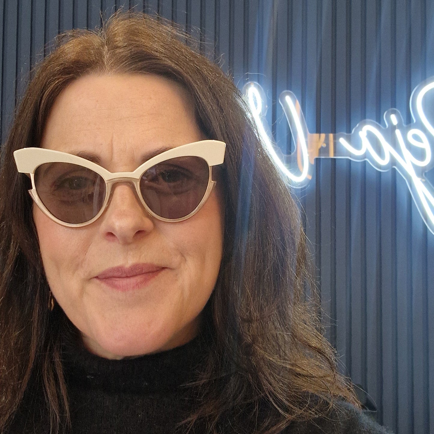 Max Mara Cream Cats Eye Sunglasses