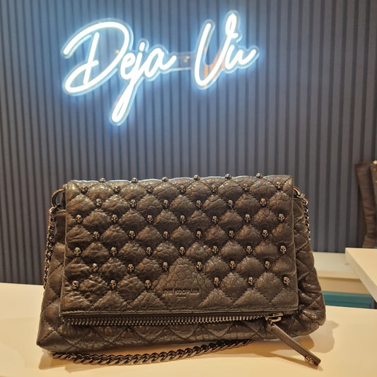 The Kooples Black Leather Skulll Bag