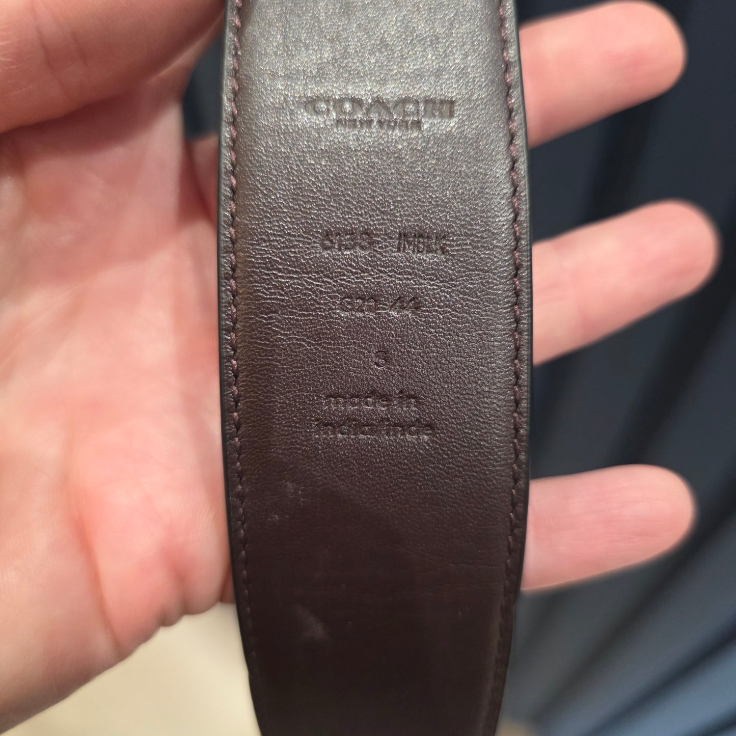 Coach Black Leather Belt - Gold Hardware