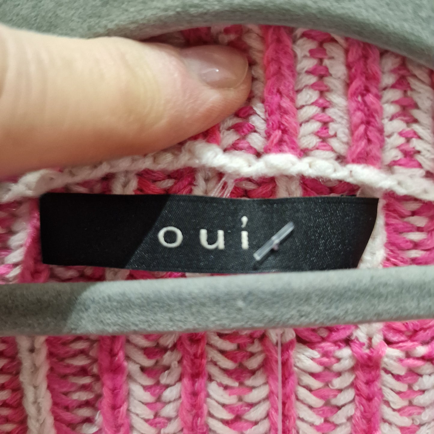 Oui Hot Pink Cotton Sweater- 10