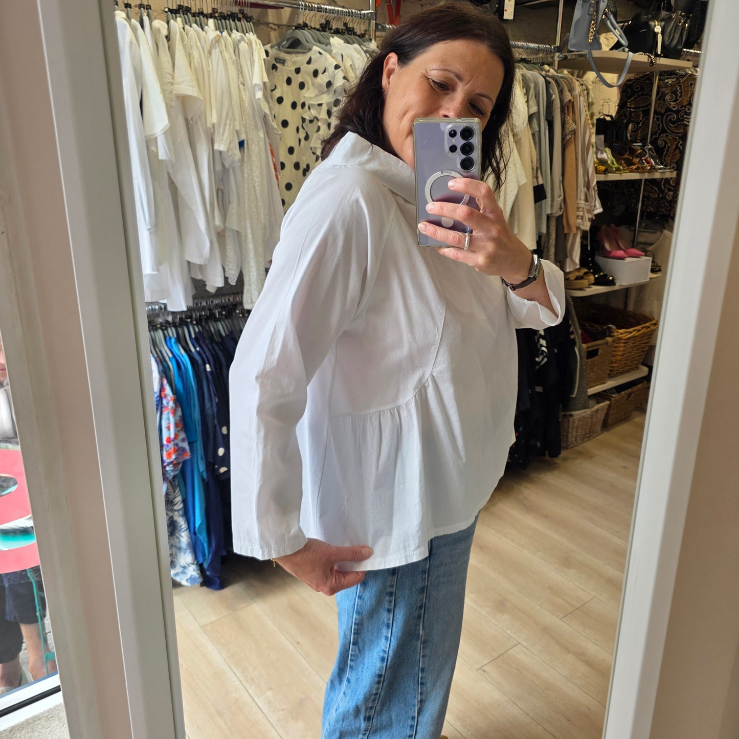 158C White Cotton Tunic - 14