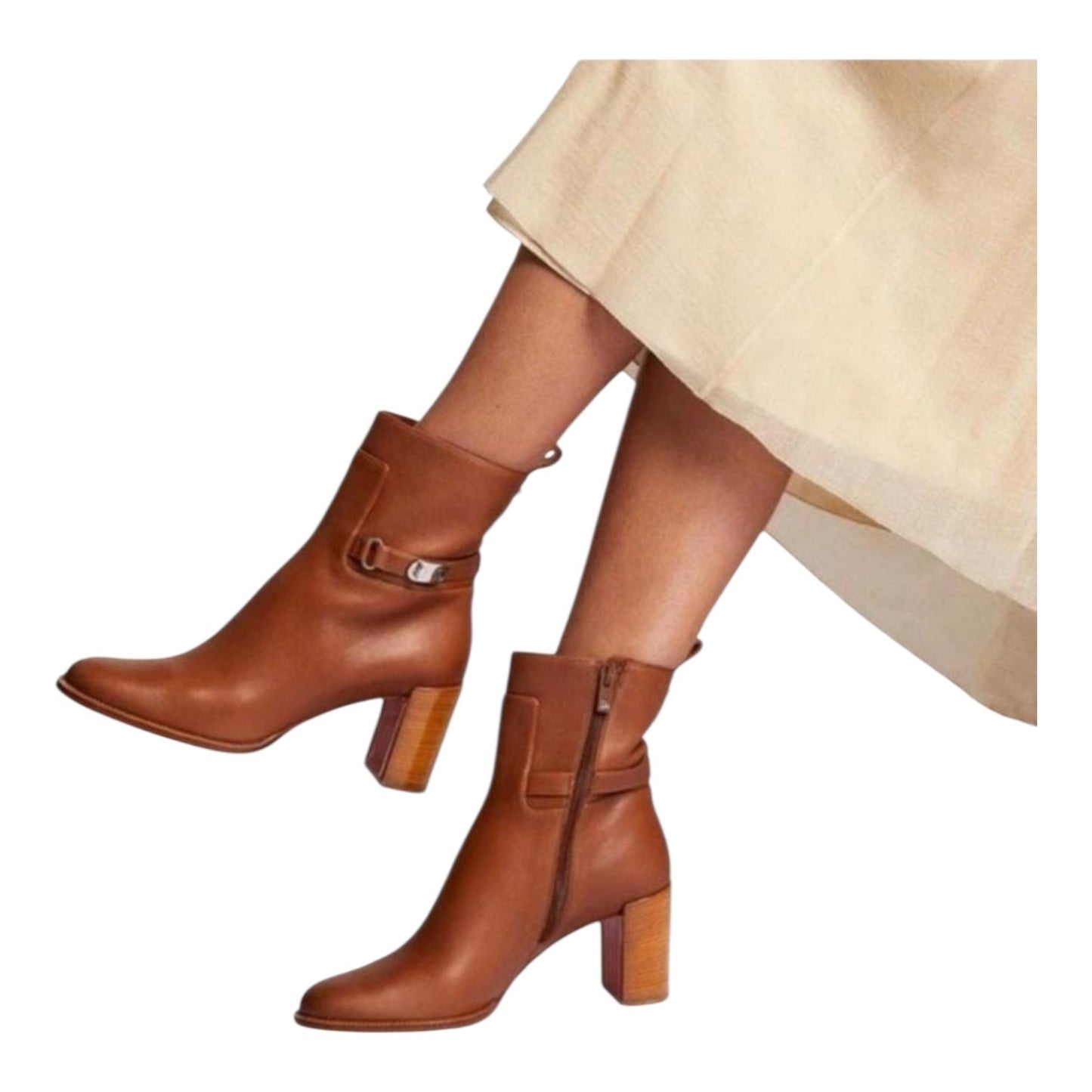 Christian Louboutin Tan Leather Lock Booty 70 -