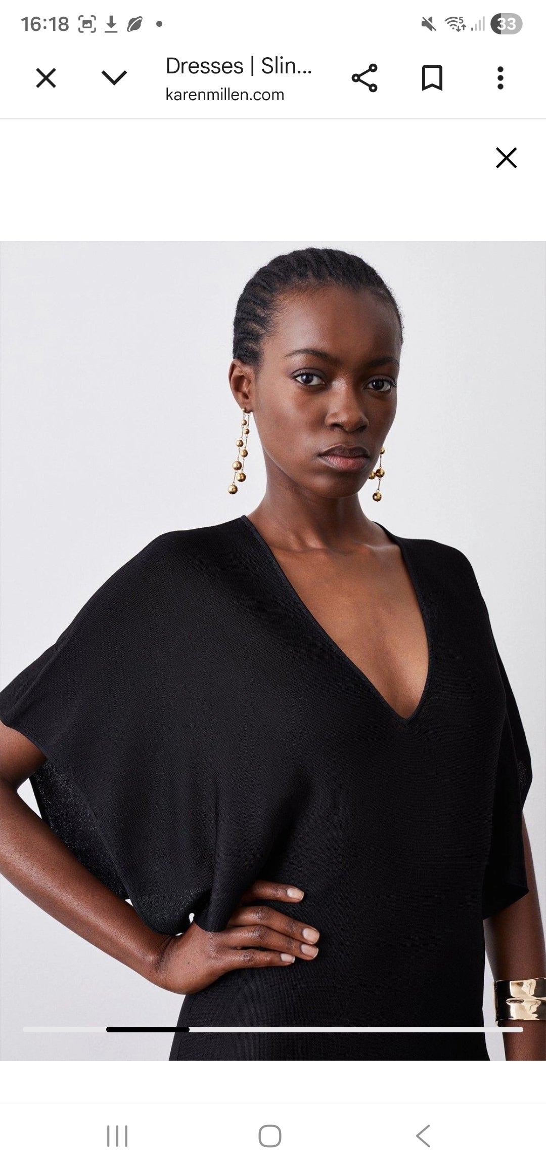 Karen Millen Batwing Knit Maxi Dress - L