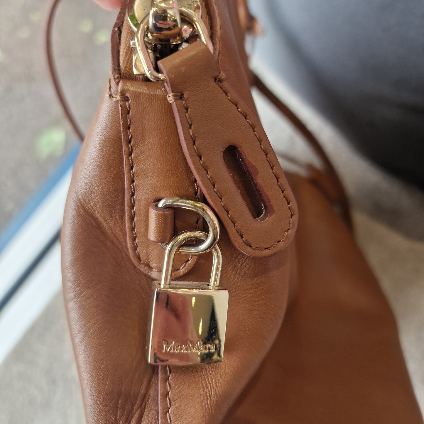 Max Mara Tan Leather Bag