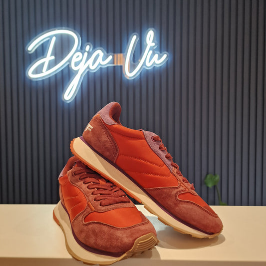 Hoss 'Naxos' Maroon and Orange Trainers - 4