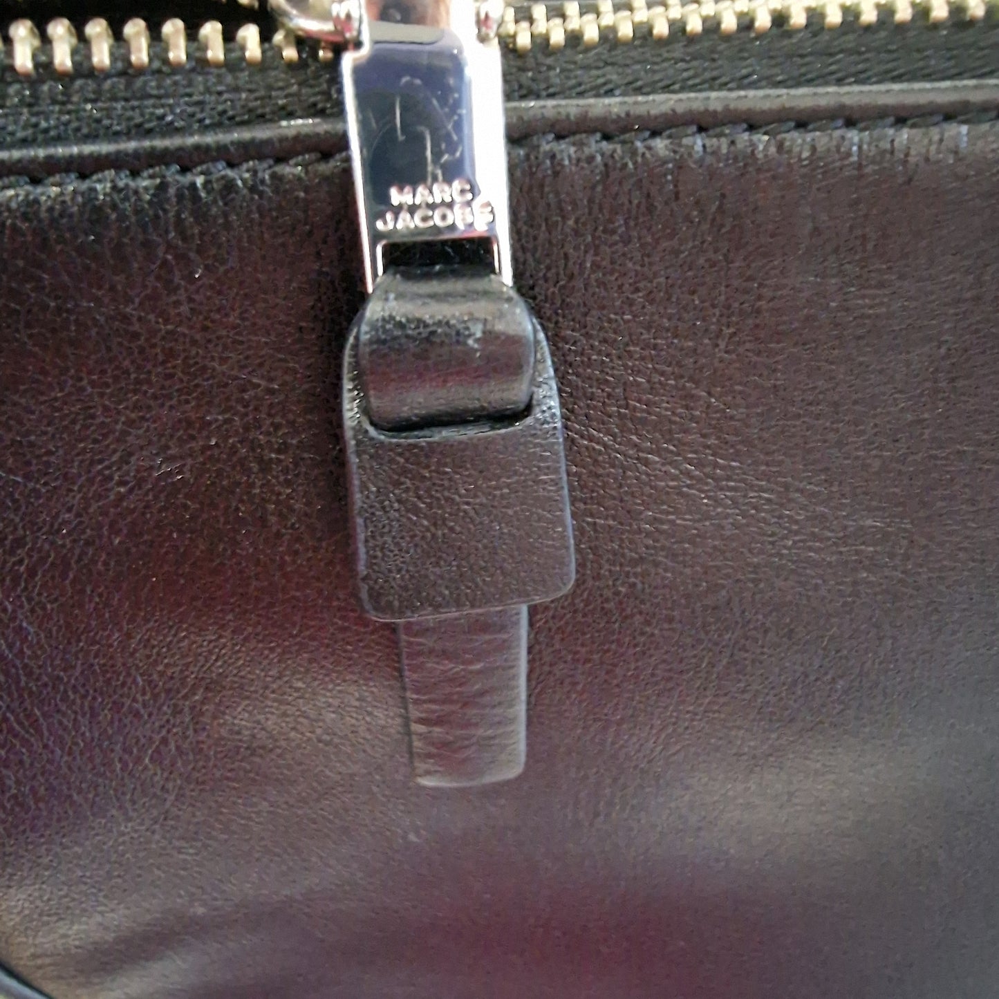 Marc Jacobs Pushlock Mini Hobo  Black Leather Bag