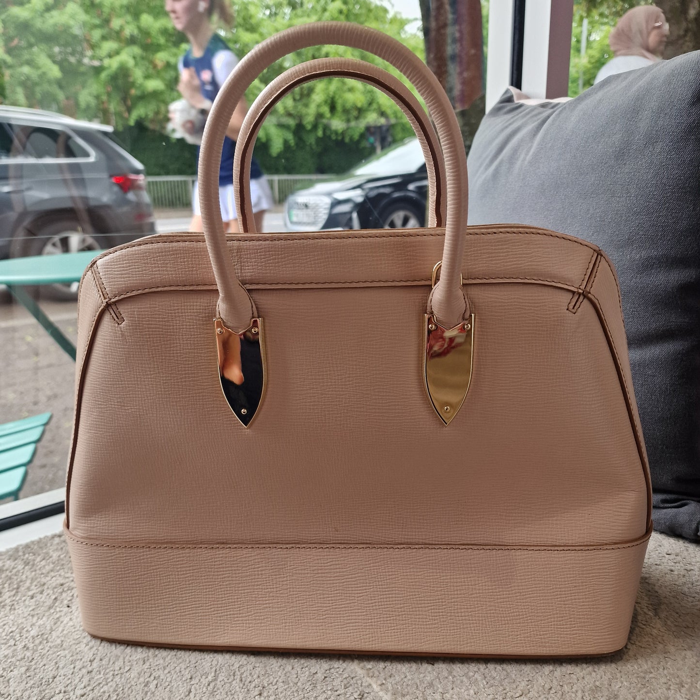 Max Mara Pink Leather Top Handle Bag