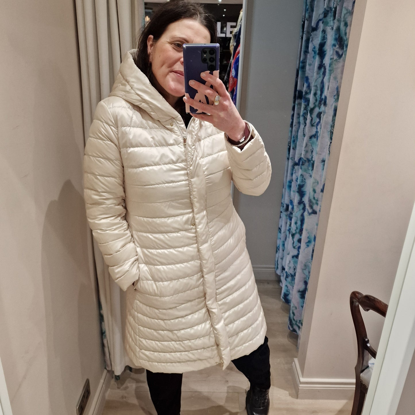 MarcCain Pale Gold Ultralight Padded Coat - UK 12