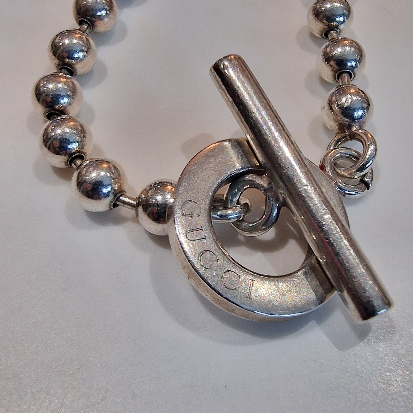 Gucci Boule Chain Silver Bracelet