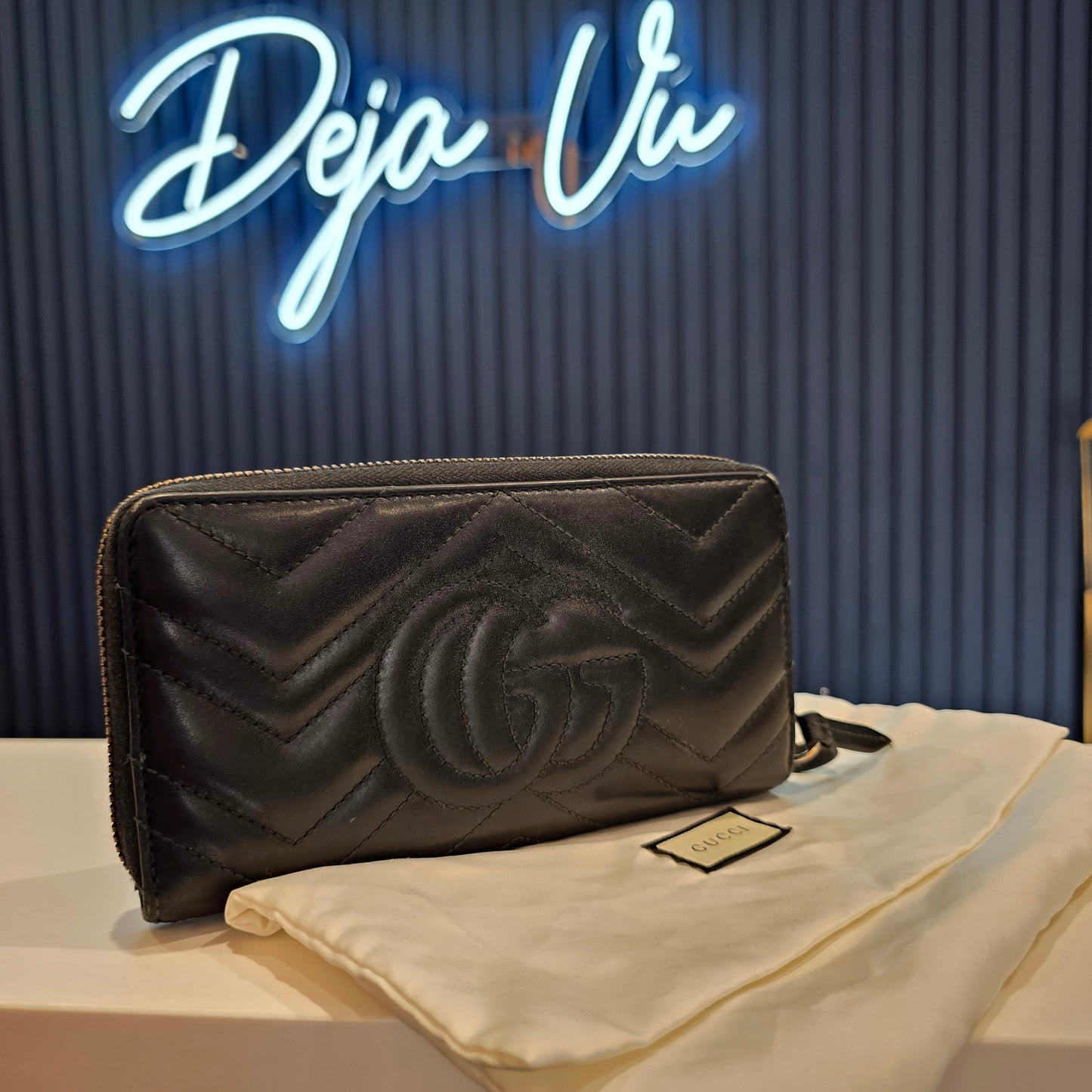 Gucci Marmont Black Leather Wallet