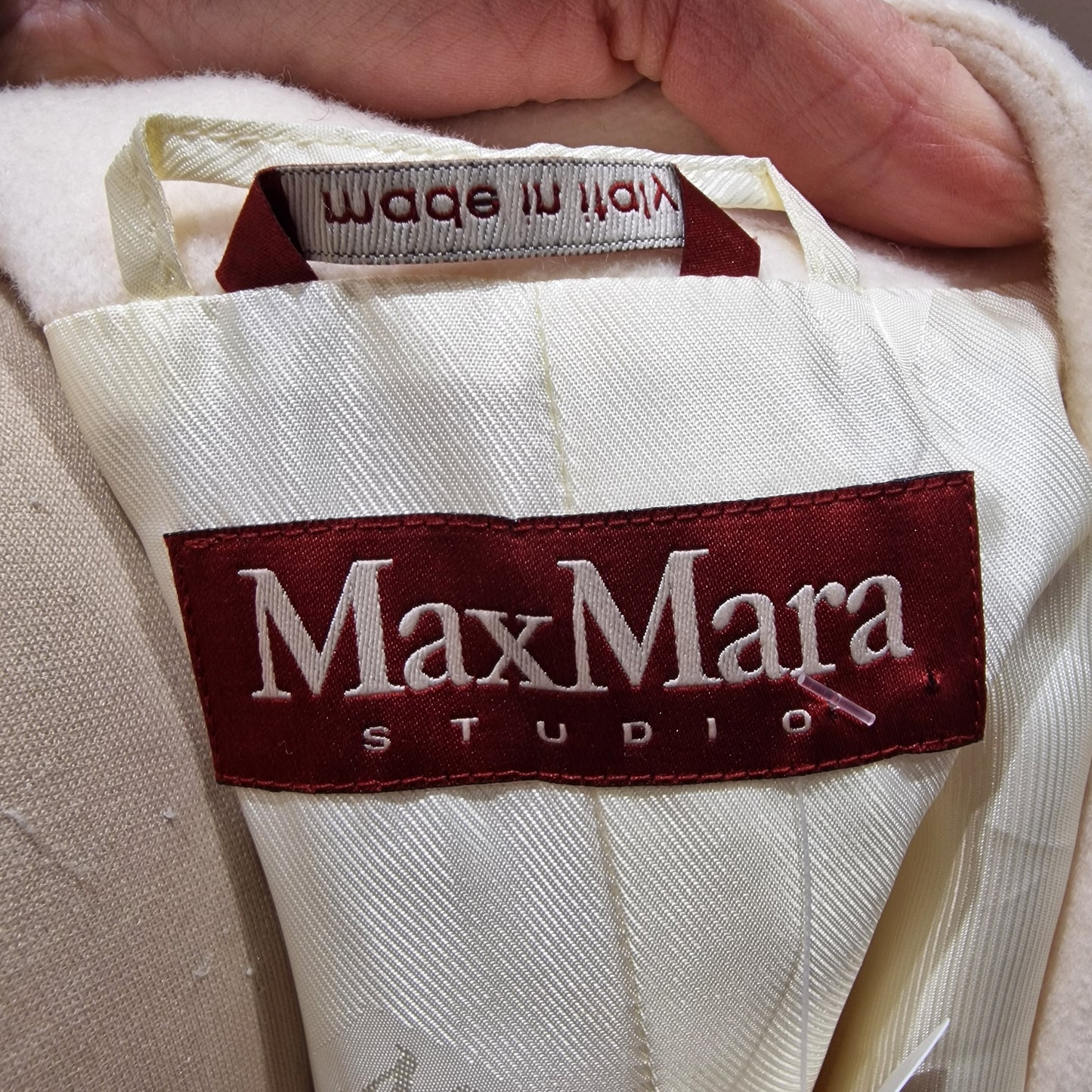 Max Mara Cream Wool Coat - 10