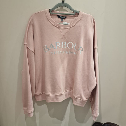 Barbour International Laia Logo Pink Sweatshirt - 10