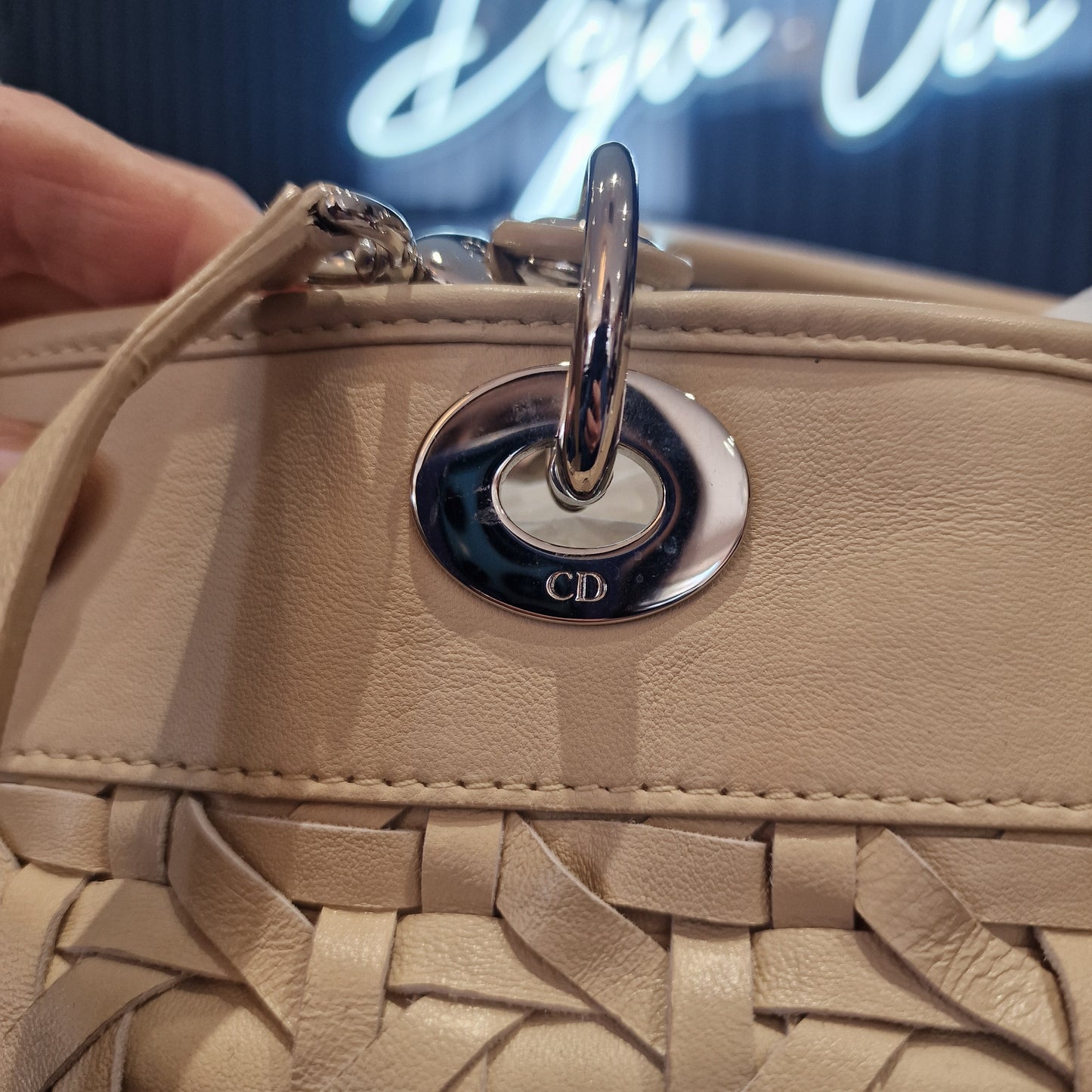 Lady Dior Avenue Bag, Beige