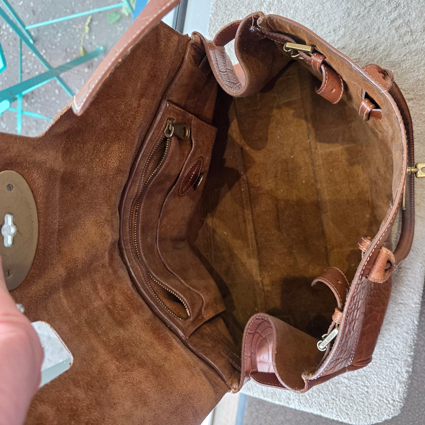 Mulberry Croc Tan Bayswater