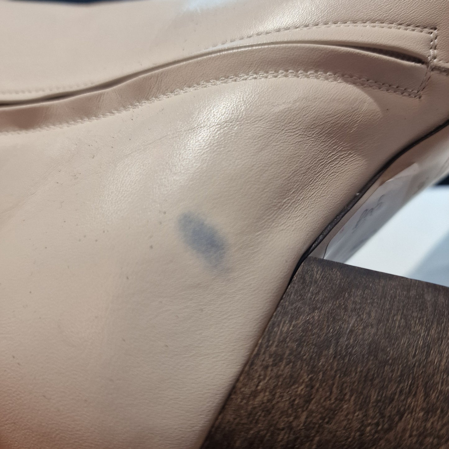 Club Monaco Cream Leather Heeled Boots - 5