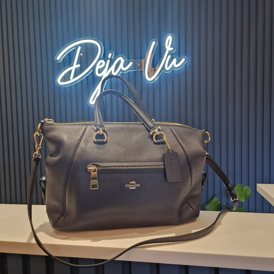 Coach Navy Leather Bag