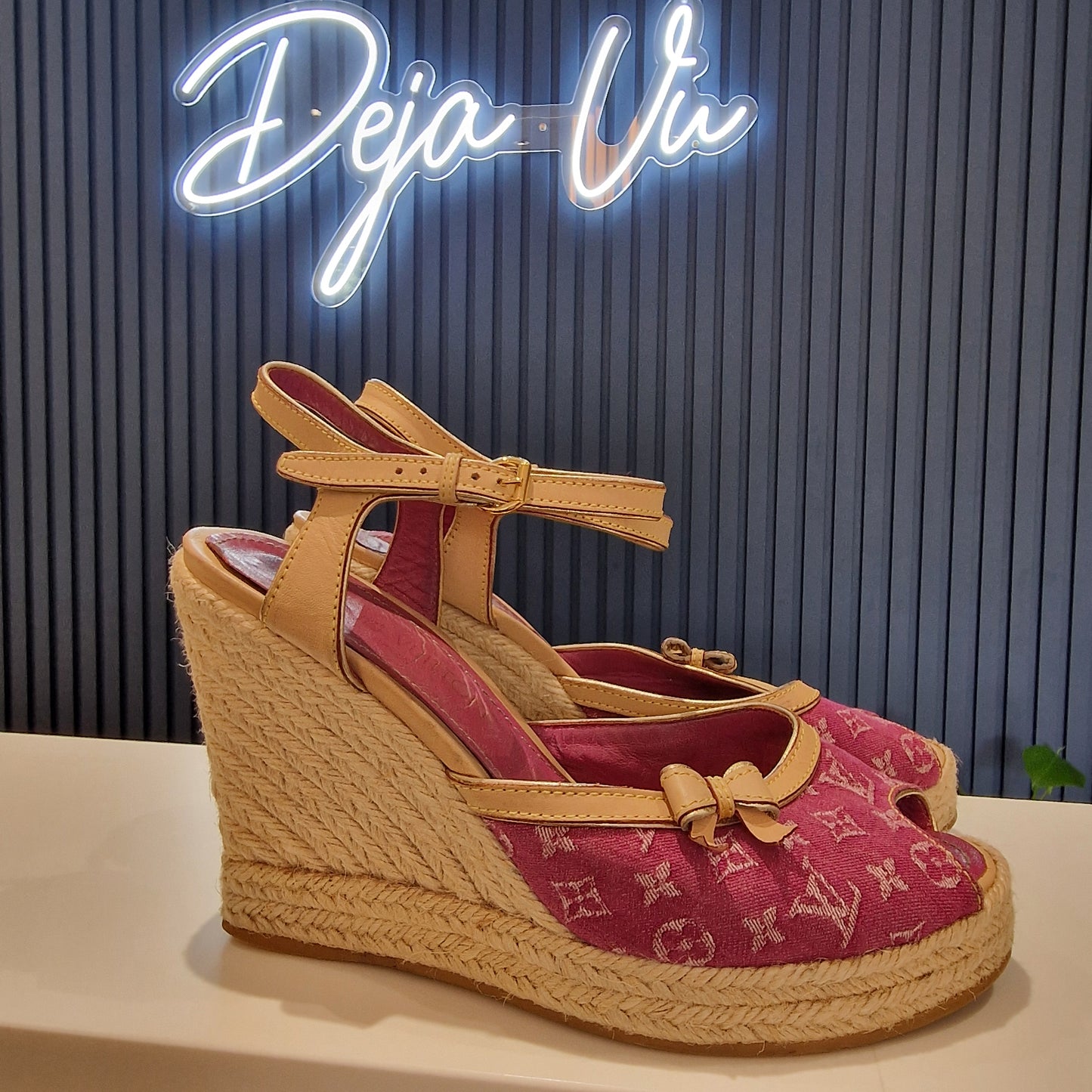 Louis Vuitton Cerise Wedge Espadrilles- UK 7/40