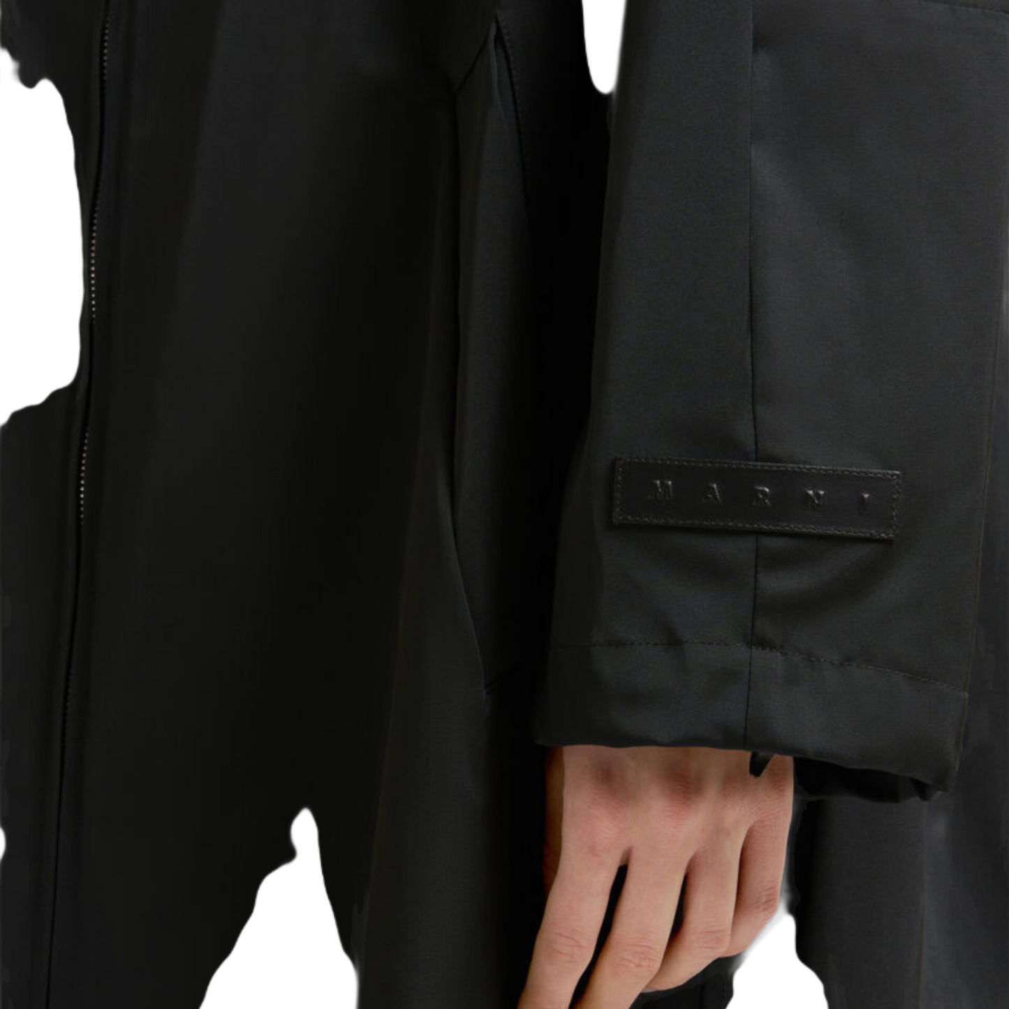 Marni Black Satin Parka UK 10/12