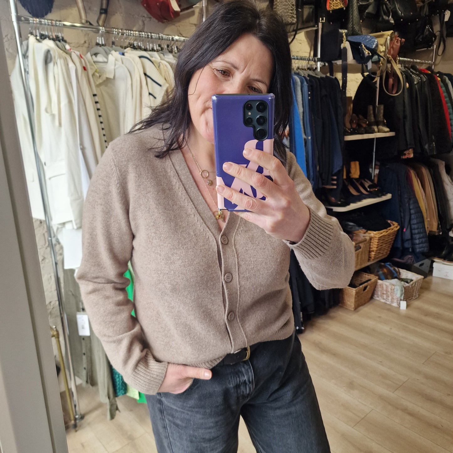 Vetlury Brown Wool Cardigan - 12 - NEW