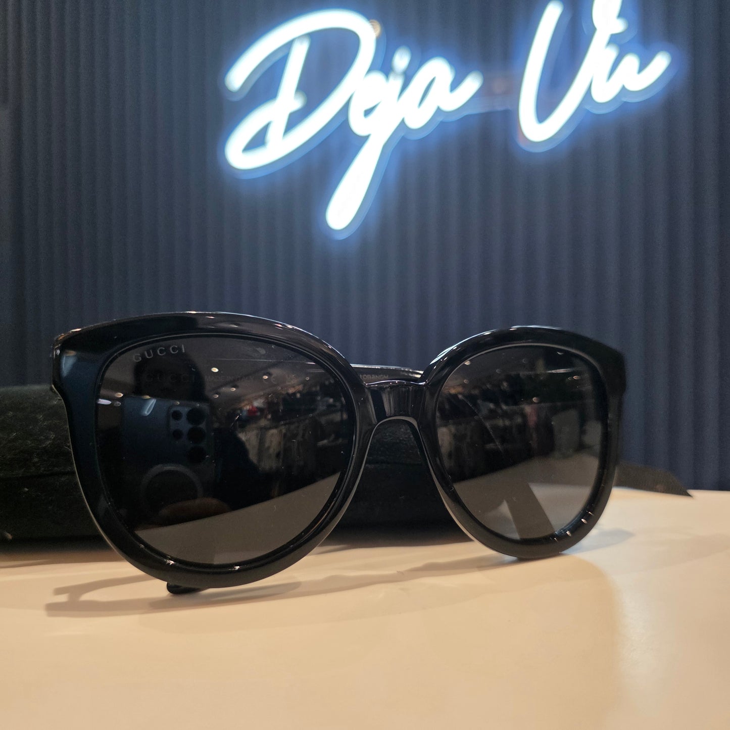 Gucci Oversized Catseye/Oval Black Sunglasses